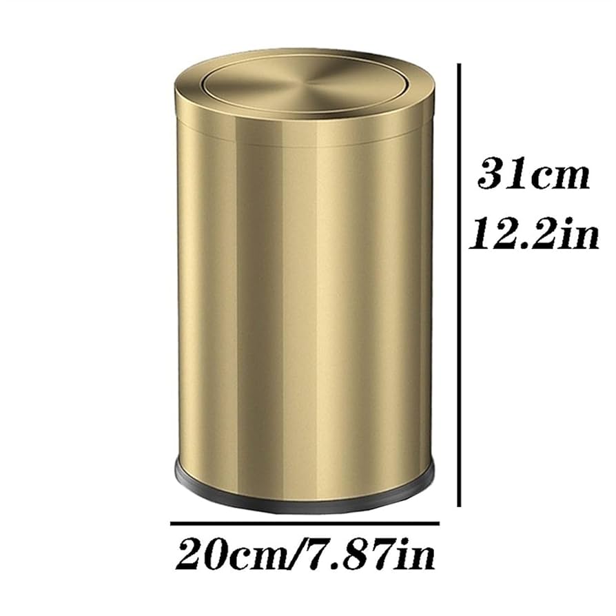Amazon.com: YUJUNDZSW Trash Can 9L/15L Stainless Steel Trash